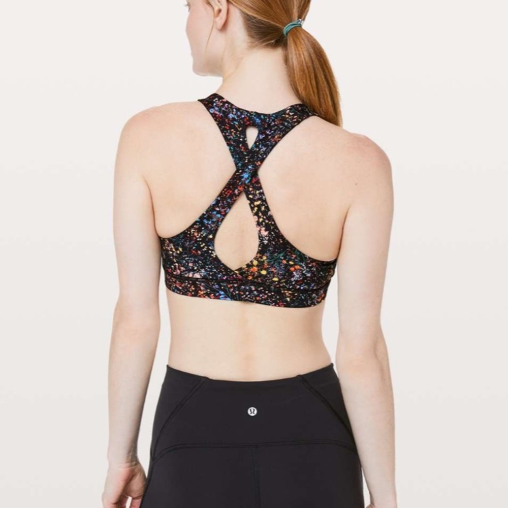 • Lululemon • Women’s Time To Sweat Bra Flowerescent Multi 4